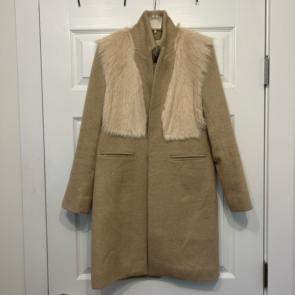 Mason goat fur coat in sand